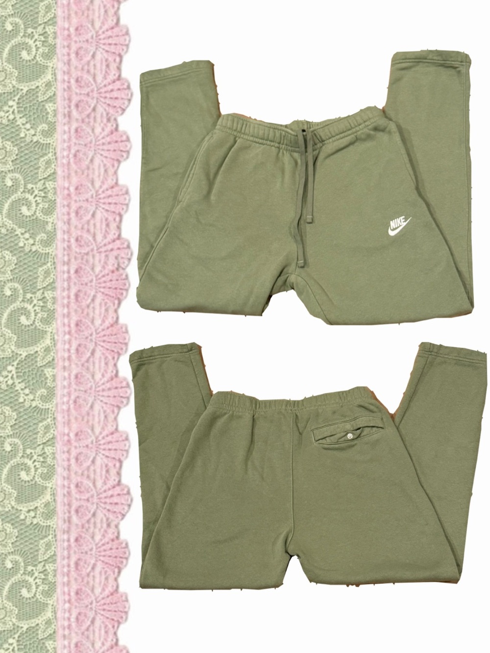 NIKE GREEN FLEECE JOGGERS